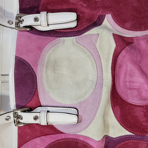 Rare Coach Suede Handbag - Picture 2 of 8